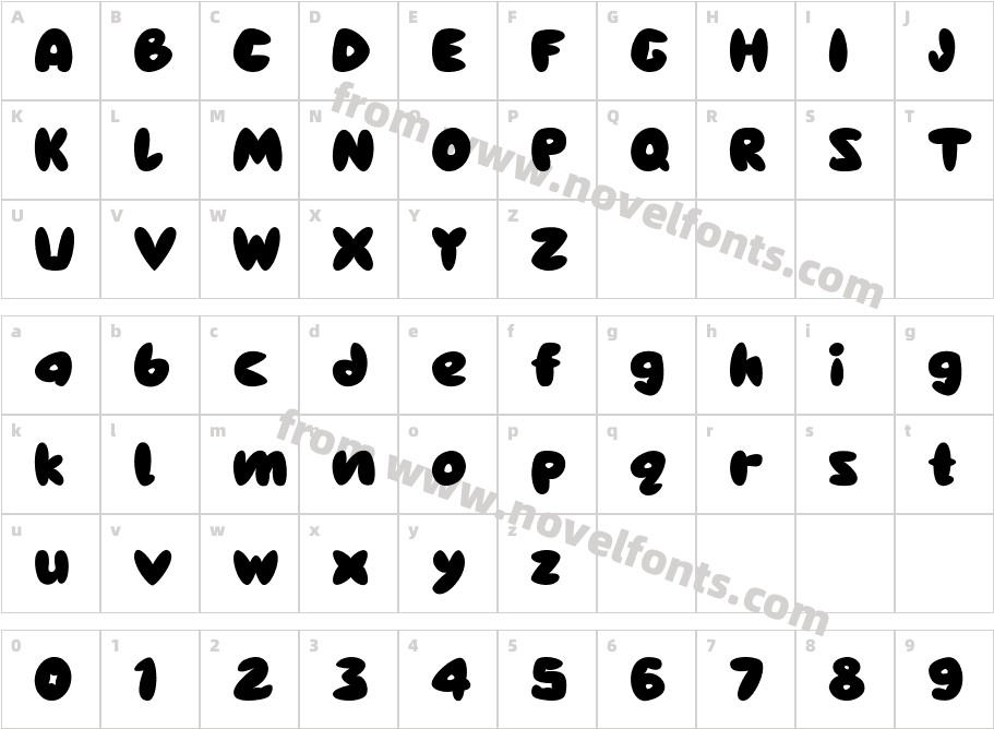 BlubtoonCharacter Map