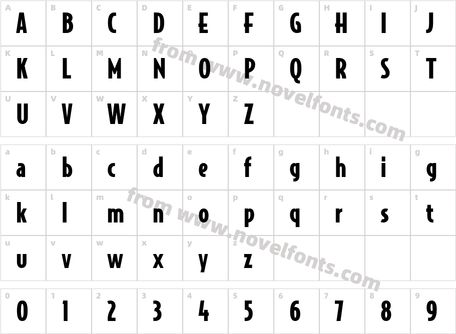 Bodega Sans BlackCharacter Map
