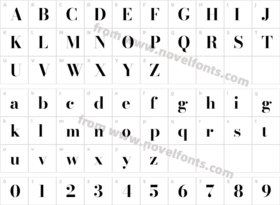 Bodoni Moda 28pt BoldCharacter Map