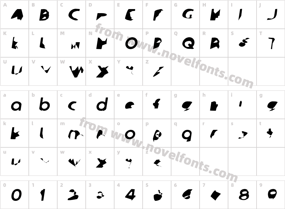 Ampere ItalicCharacter Map