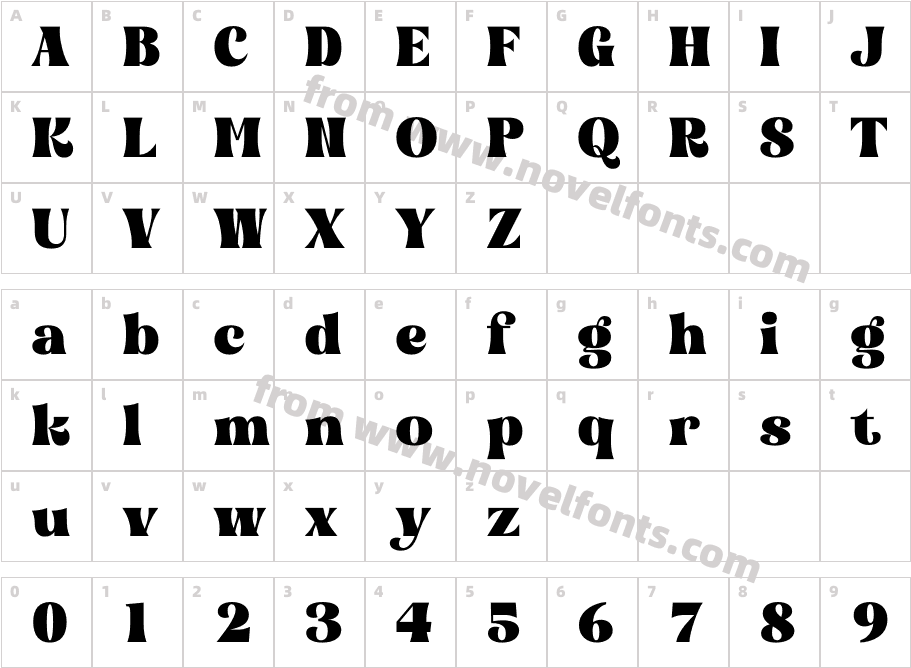 Bogien SeraluCharacter Map