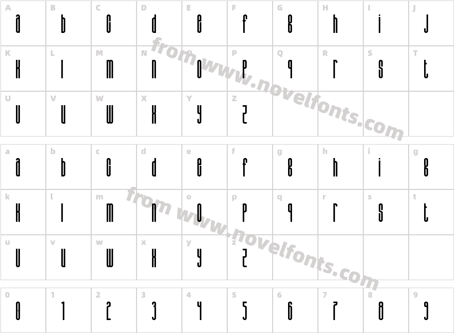 Bohema UppercaseCharacter Map