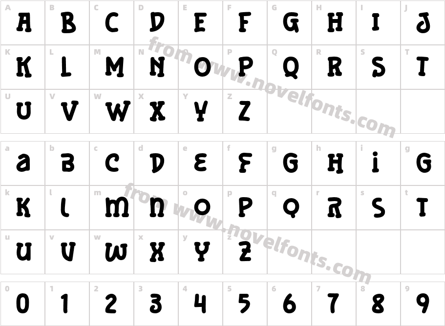 Bolank RoundedCharacter Map