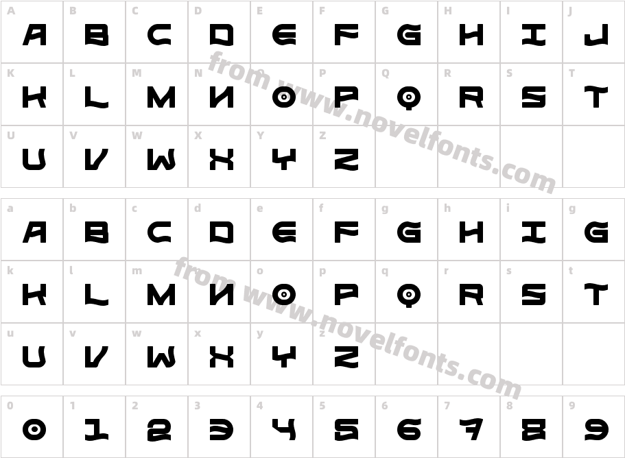 Bold Brick FourCharacter Map