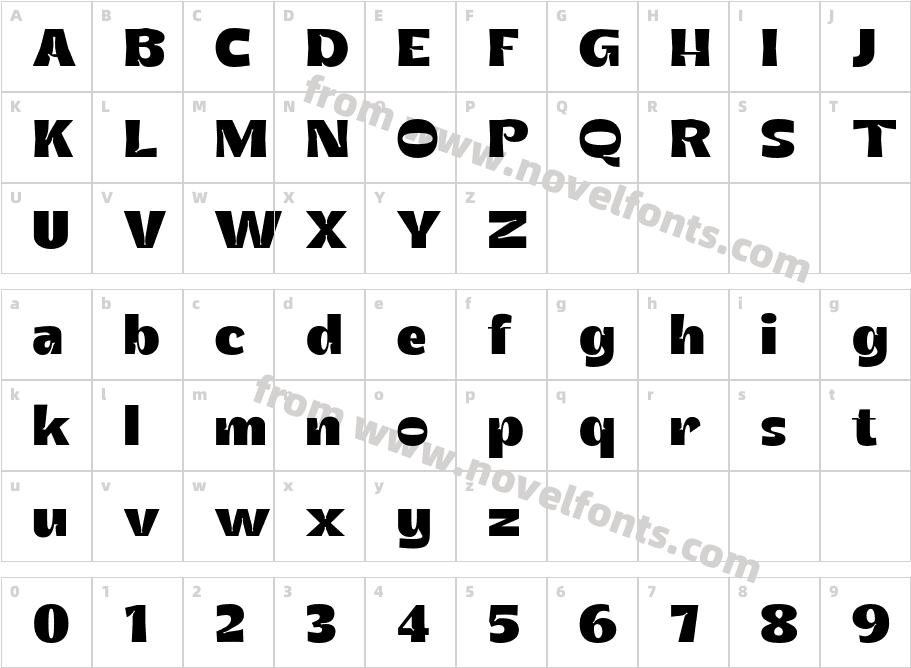 Boldisy BoldCharacter Map