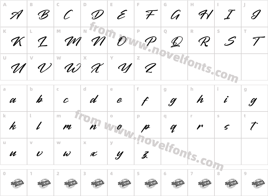 Bolinker Quantum DEMO VERSION ItalicCharacter Map