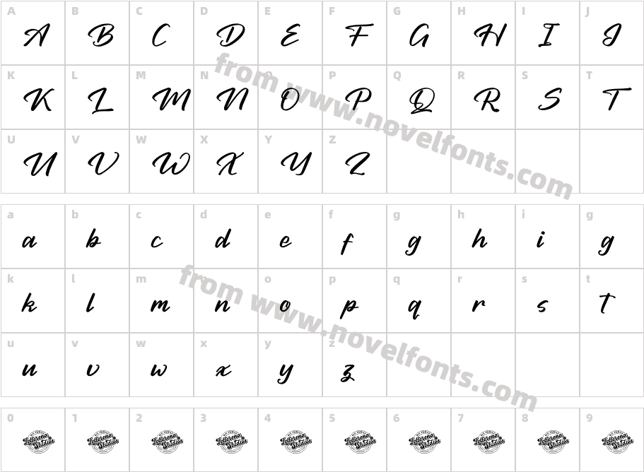 Bolinker Quantum DEMO VERSIONCharacter Map