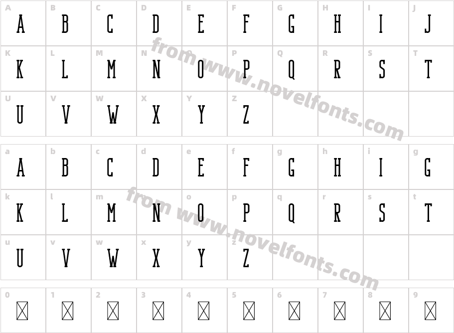 Bondie Slab Free RegularCharacter Map
