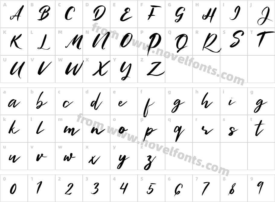 BonjourCharacter Map