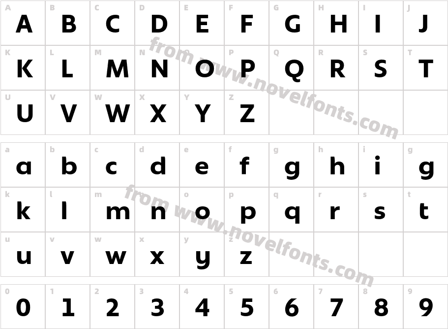 Bonnie BoldCharacter Map