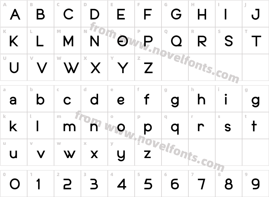 Bonwick Typeface SemiboldCharacter Map