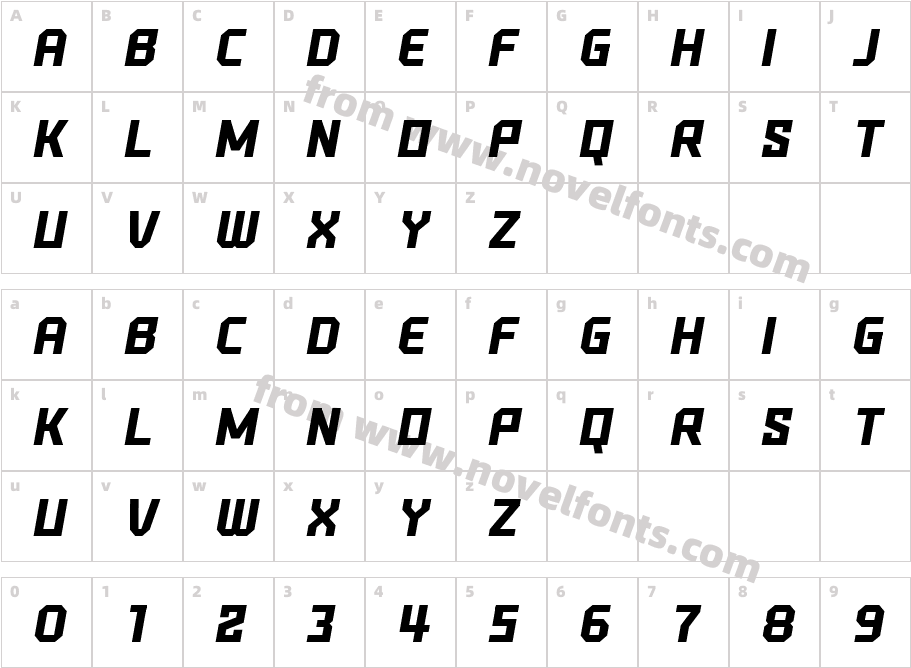 Bordas DemoCharacter Map