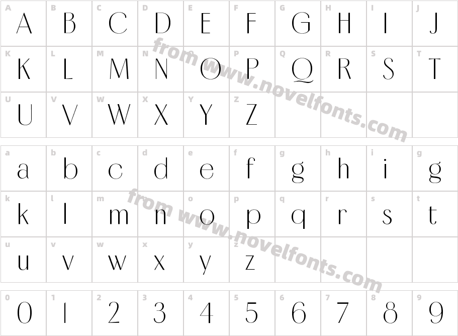 Borest StandardCharacter Map