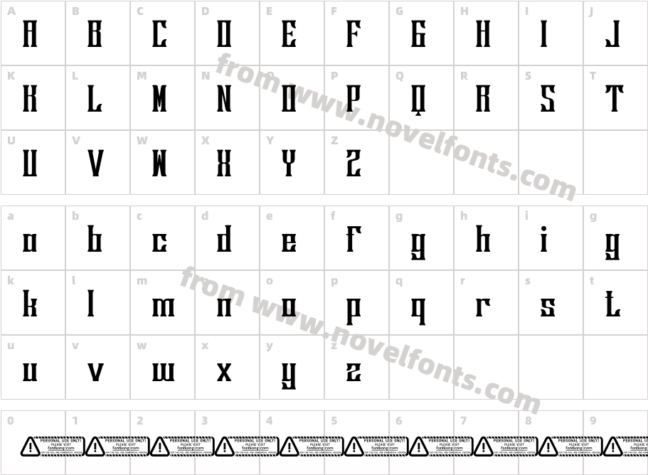 Borgenix PERSONAL USE ONLY!Character Map