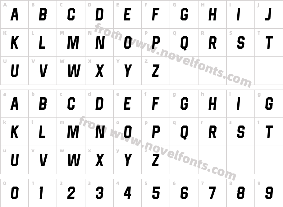 Born Strong Bold ItalicCharacter Map