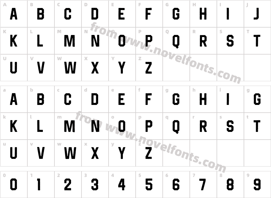 Born Strong Bold RoughCharacter Map