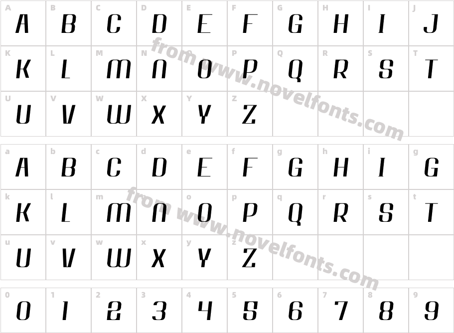 Boruzo Restro RegularCharacter Map