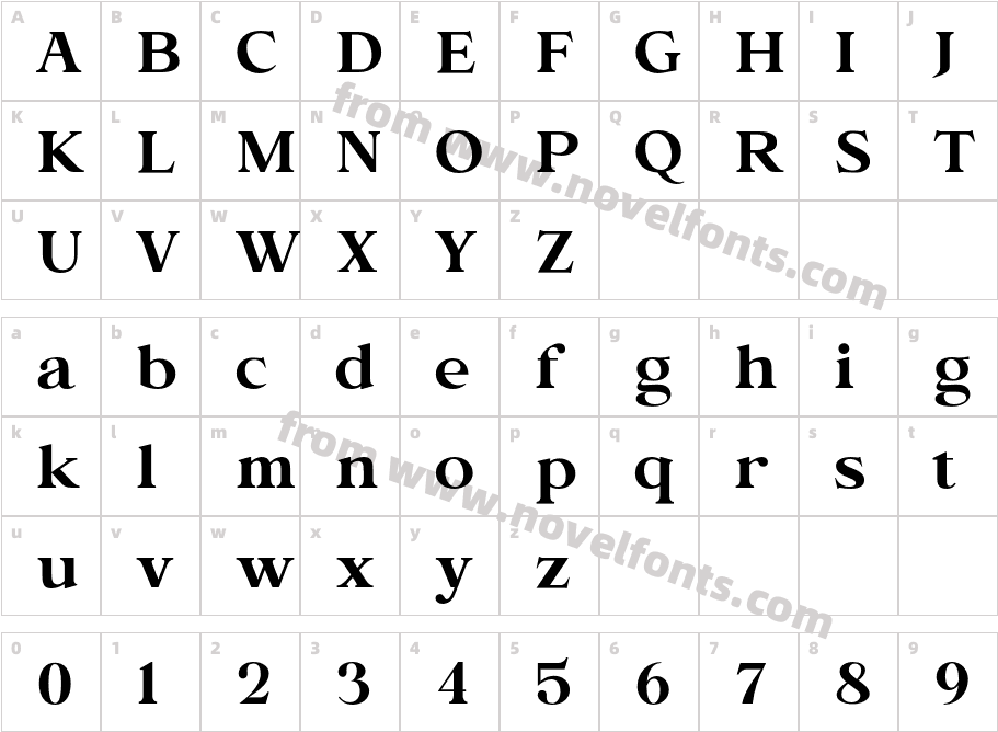 Bosca BoldCharacter Map