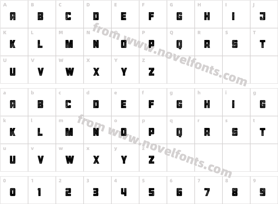 Bosmark FabricCharacter Map