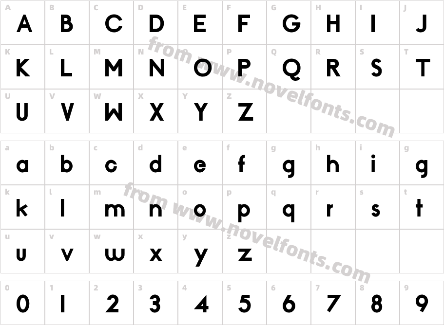 Bothmac Extra BoldCharacter Map
