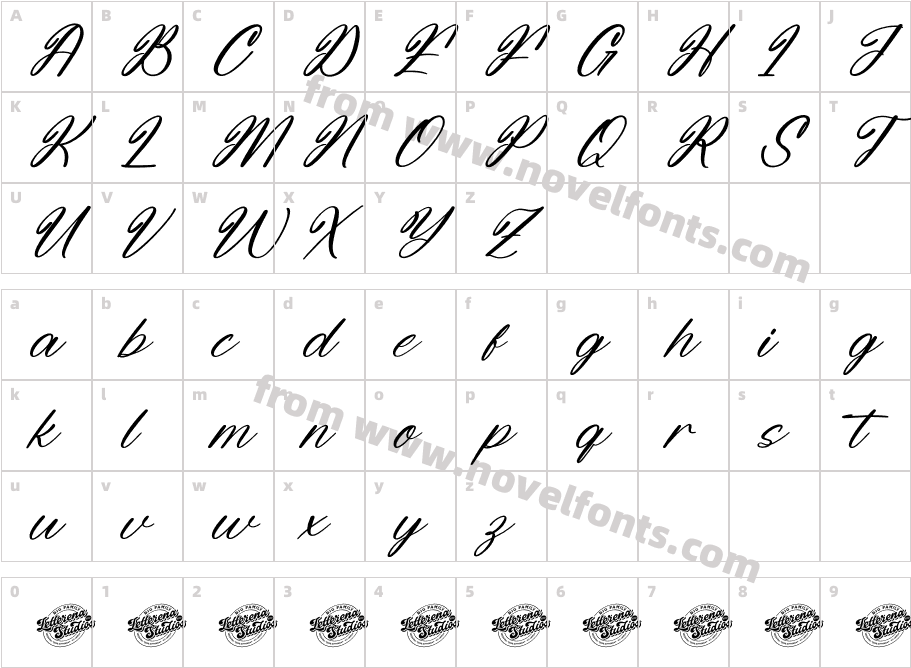 Bounty Motion Italic DEMO VERSI ItalicCharacter Map