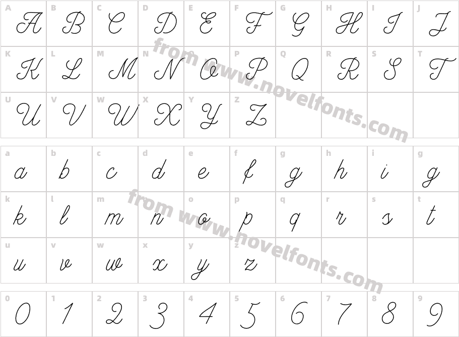 Bowline Script ThinCharacter Map