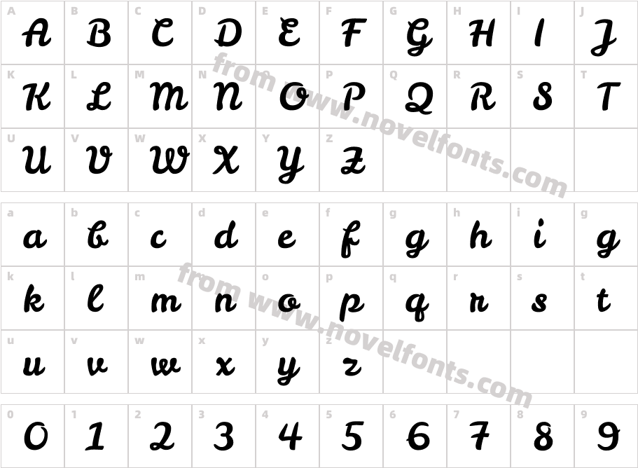 LeckerliOne-RegularCharacter Map