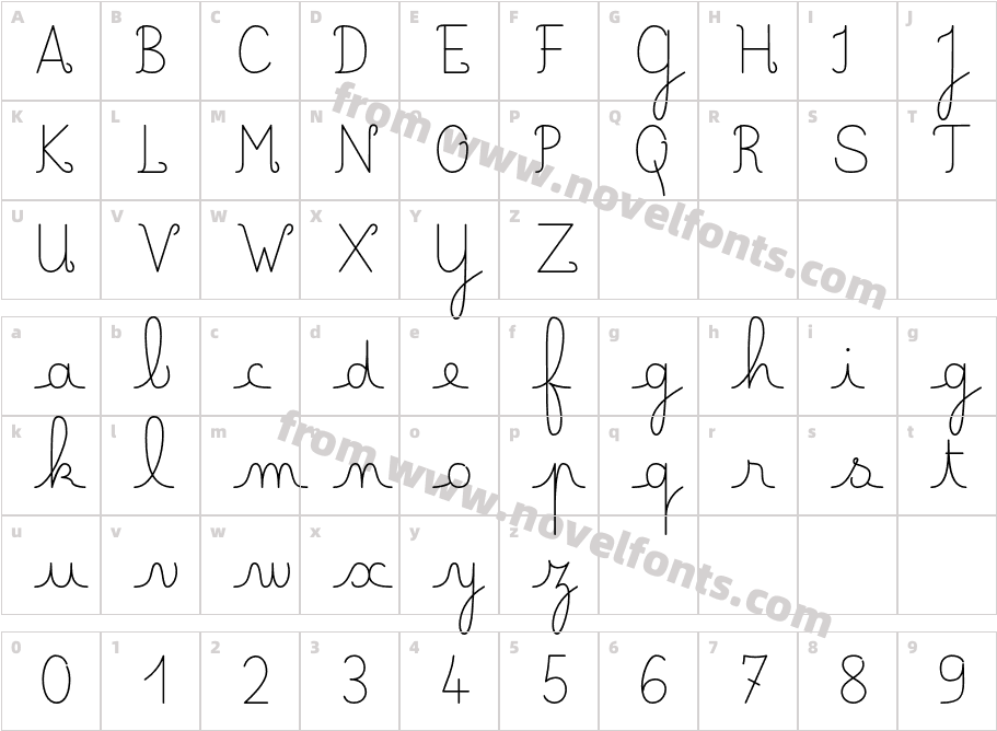 LecteurHeureux-RegularCharacter Map