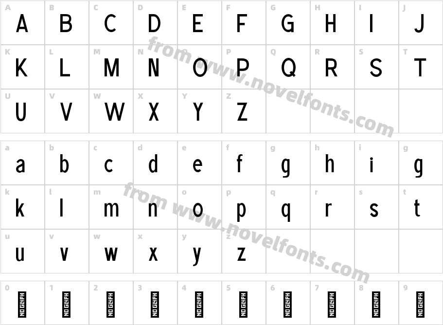 Brade Demo Font RegularCharacter Map