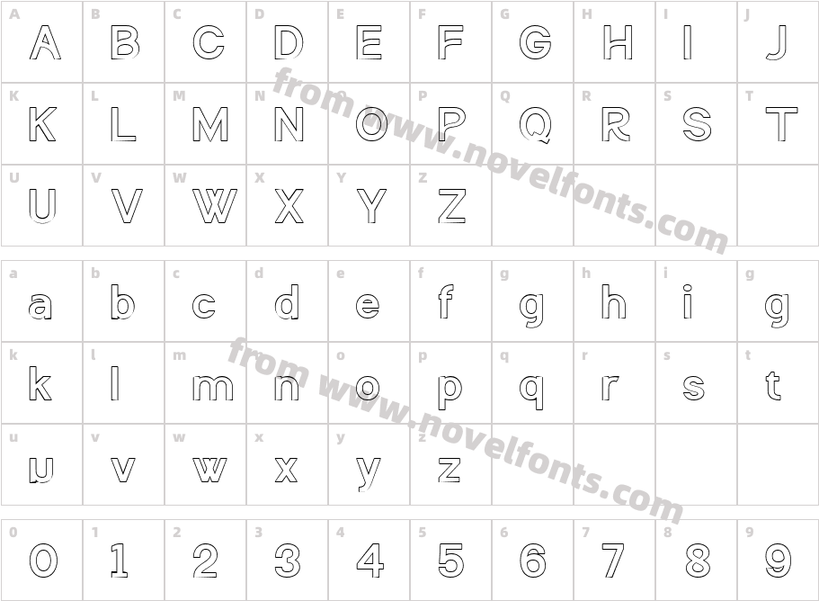 Brake OutlineCharacter Map