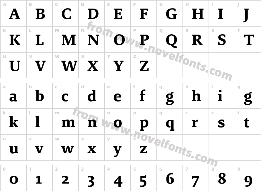 Brando Arabic BoldCharacter Map