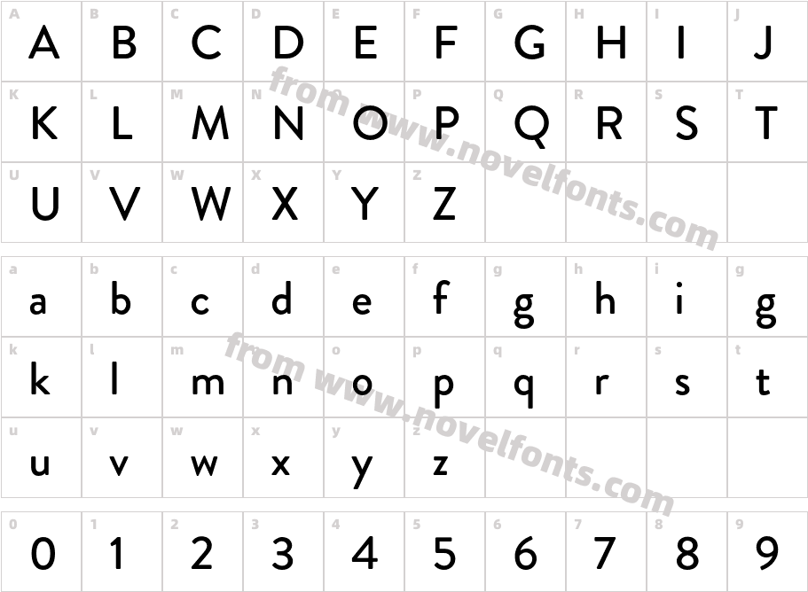 Brandon Grotesque MediumCharacter Map
