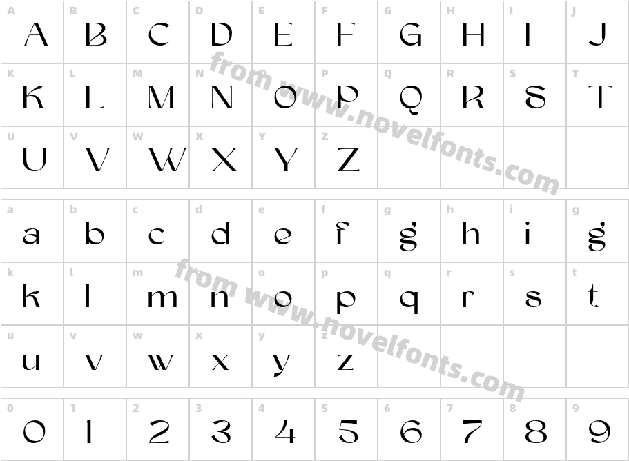 Brastag BoldCharacter Map