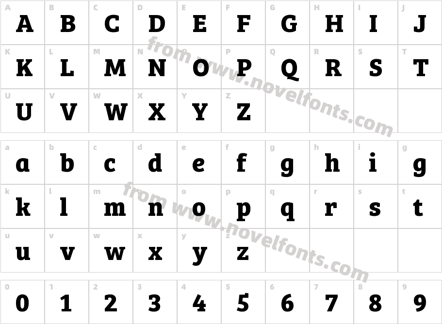 Bree Serif BoldCharacter Map