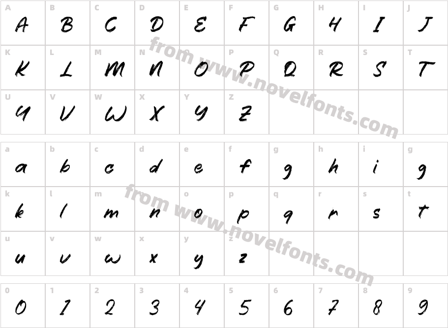 Breksit Brush RegularCharacter Map