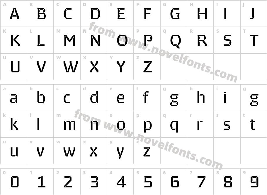 Brevier MediumCharacter Map