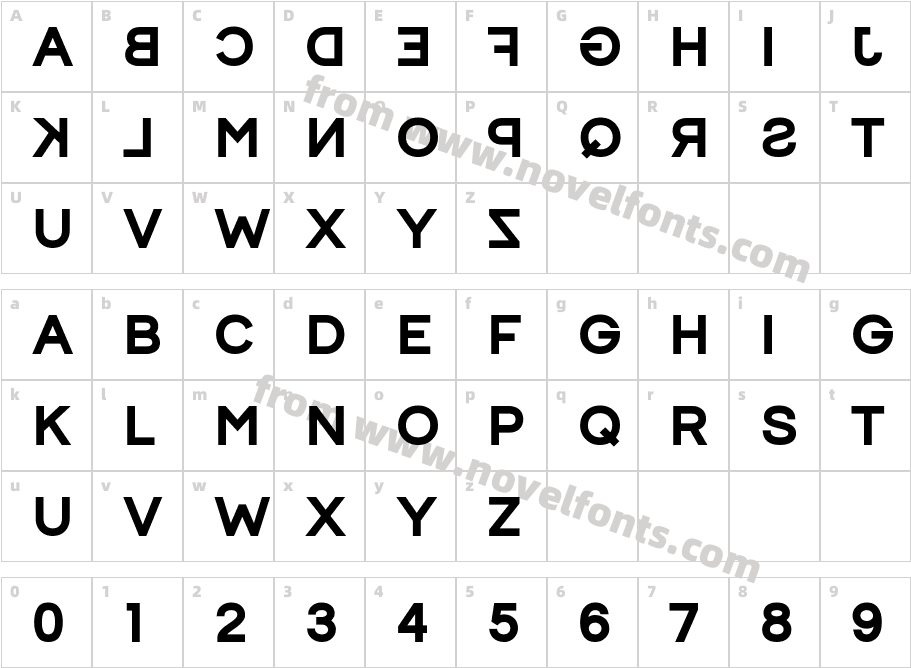 Breymont BoldCharacter Map