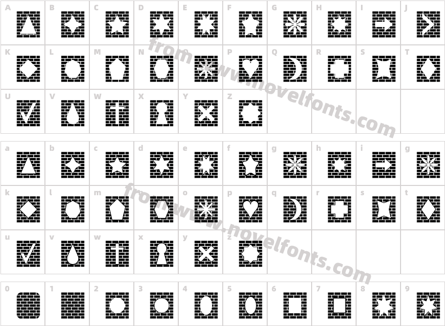 Bricks n ThingsCharacter Map