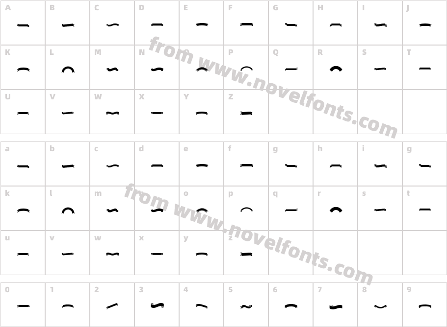 Brickton Banners RegularCharacter Map