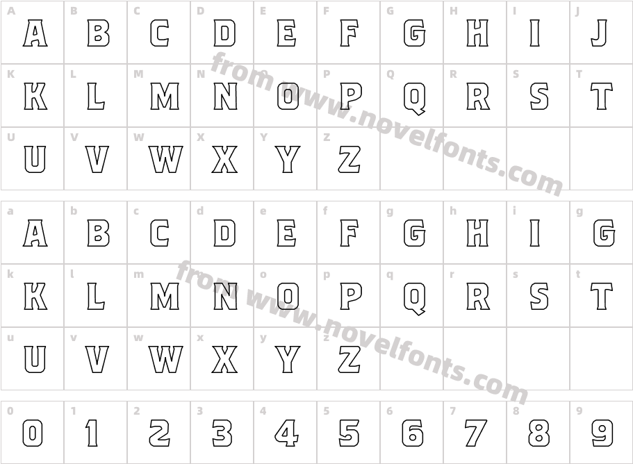 Brickton OutlineCharacter Map