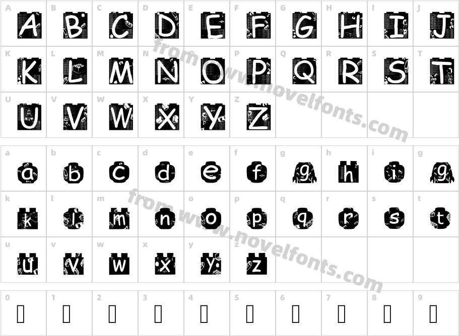 Brickyol Font RegularCharacter Map
