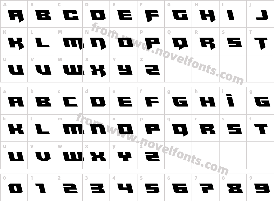 Bridge OF Ficer Semi LeftalicCharacter Map