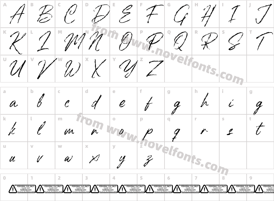 Briketts PERSONAL USE ONLY!Character Map