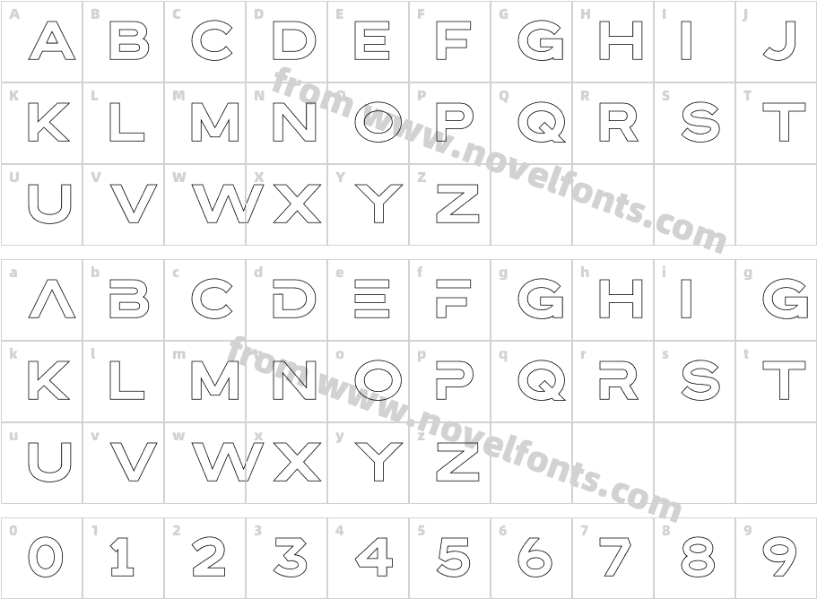 Bristone Display HollowCharacter Map