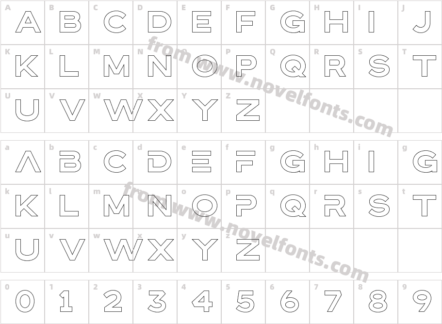 Bristone Display HollowCharacter Map