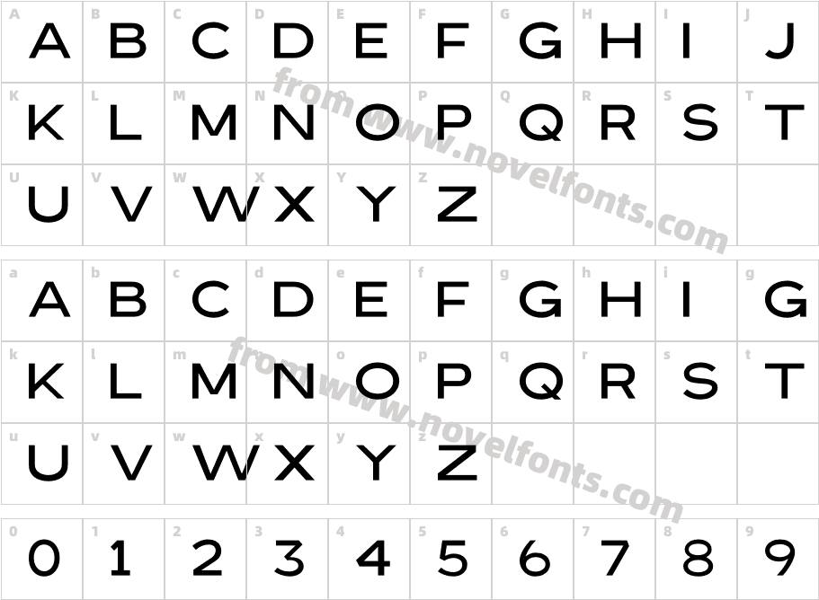 Bristone ThinCharacter Map