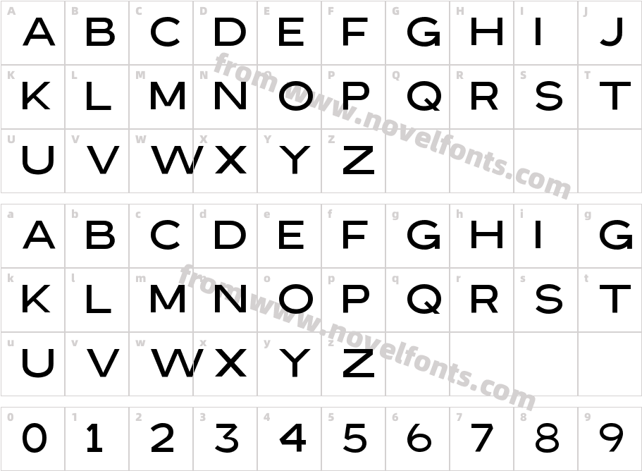 Bristone ThinCharacter Map