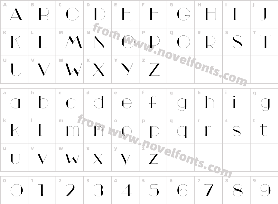 Broadacre Hairline 2Character Map