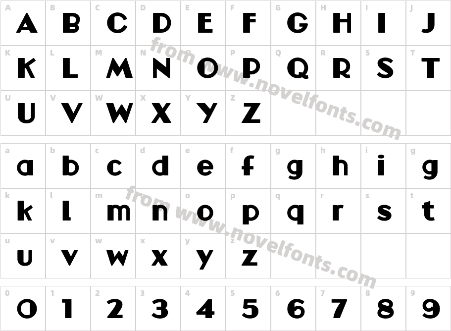 Broadacre Medium 3Character Map