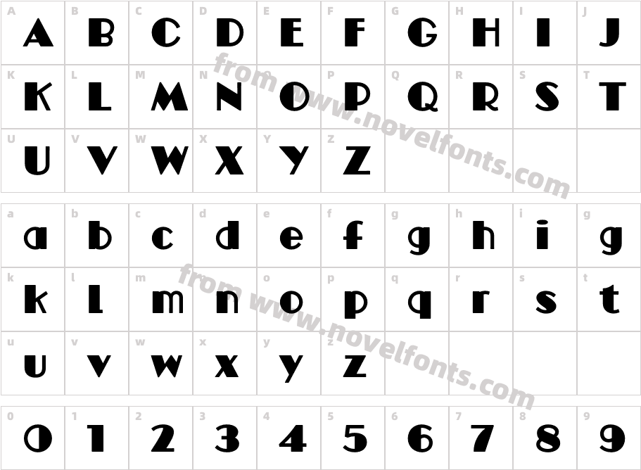 Broadacre Regular 4Character Map